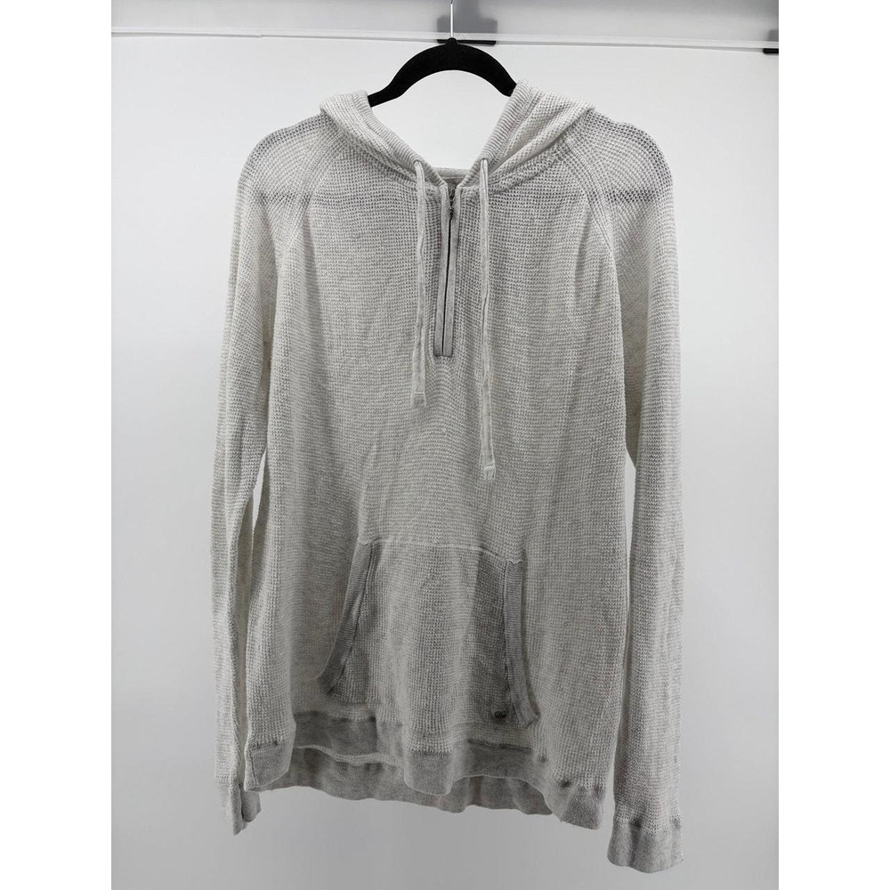 prAna Milani Hoodie, Relaxed Fit, Open Knit Waffle Texture, Women's Size XL